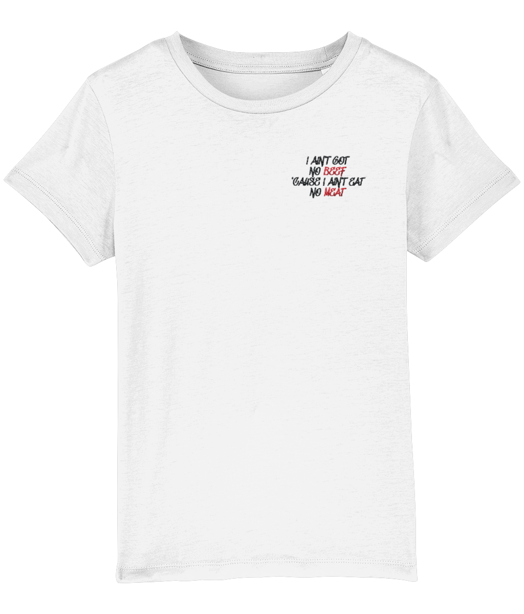 No Beef - Embroidered Kids T-Shirt